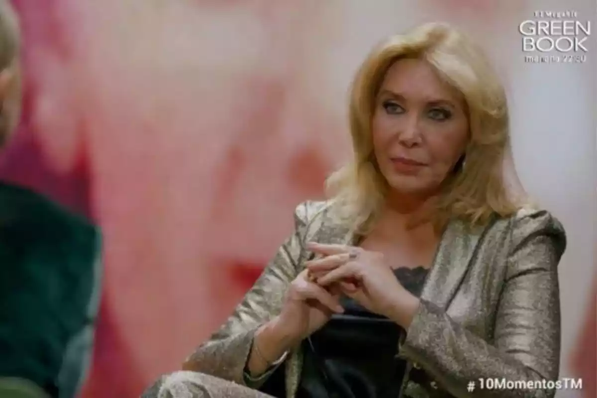 Captura de Norma Duval en una entrevista en Telemadrid